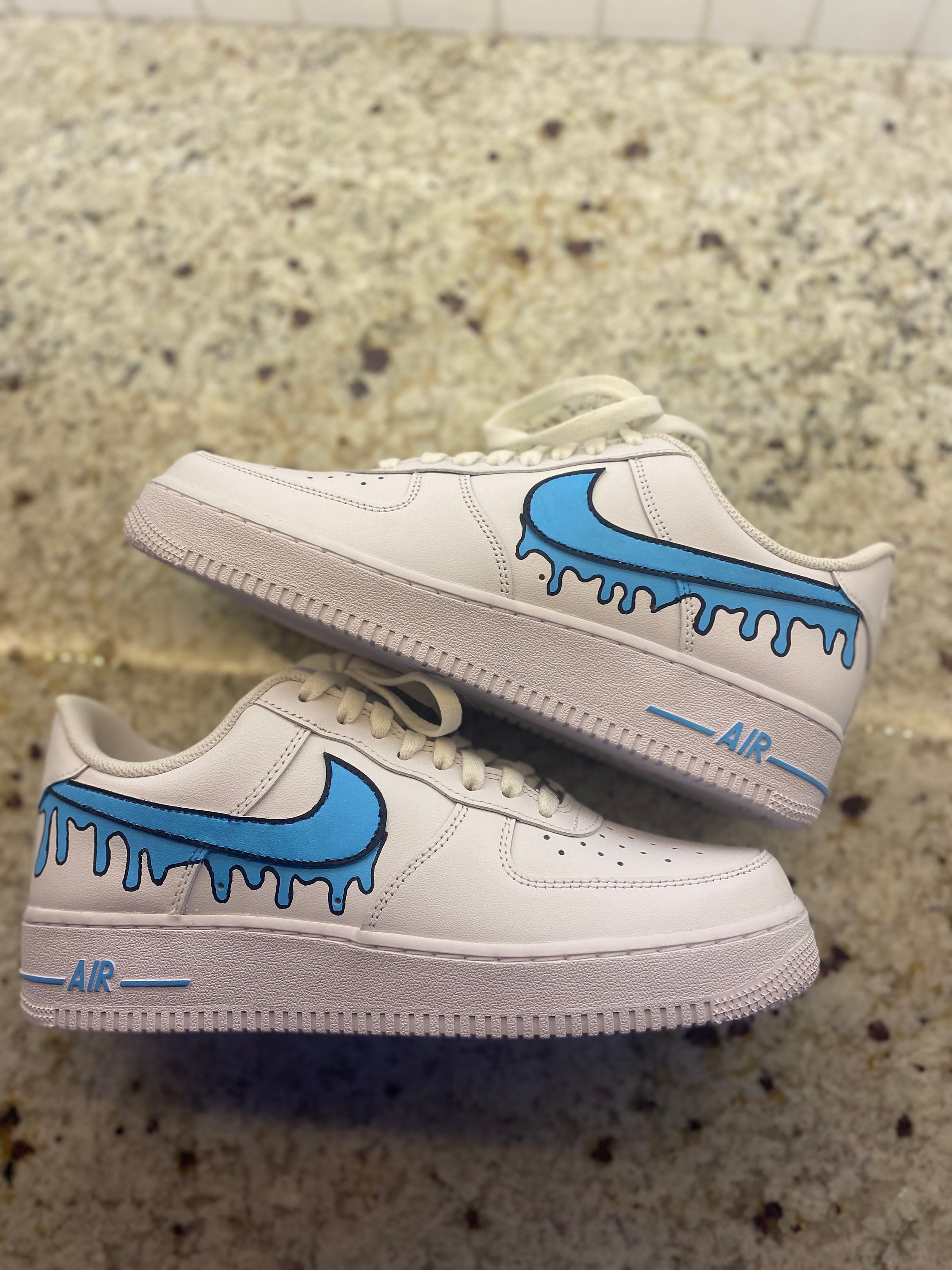 Custom Colored Air Force 1 Drip Swooshes – Shoe Fury