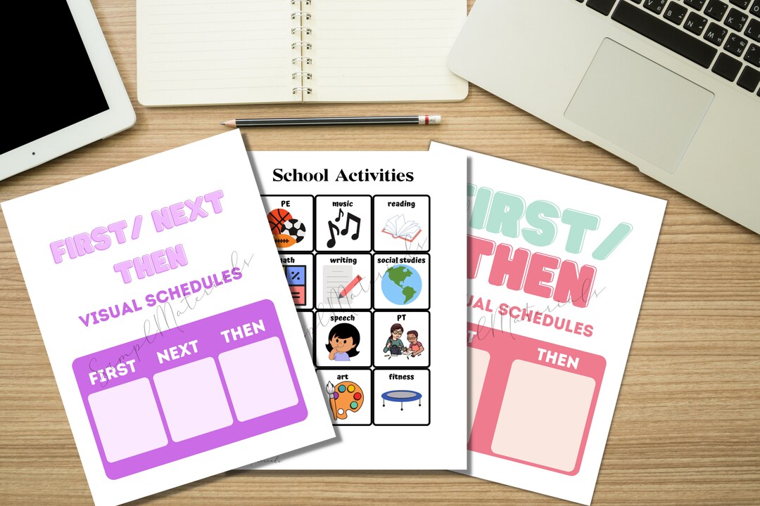 BUNDLE First Then Board | Visual Aid | Visual Schedule | Toddler ...