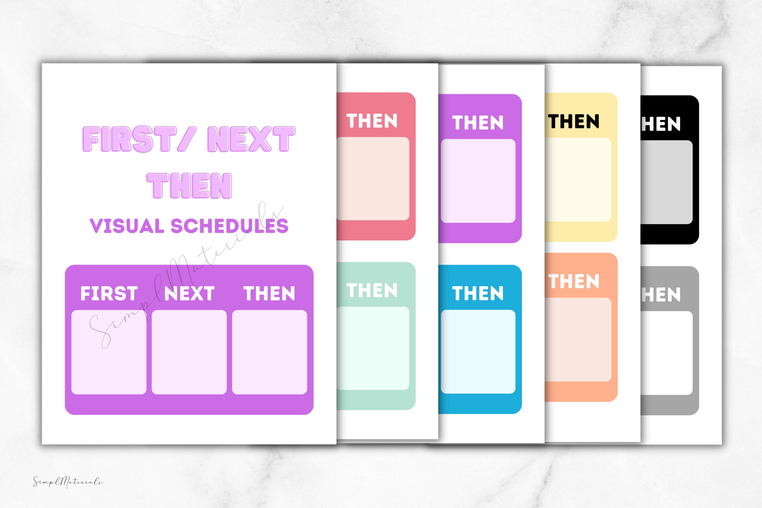 BUNDLE First Then Board | Visual Aid | Visual Schedule | Toddler ...