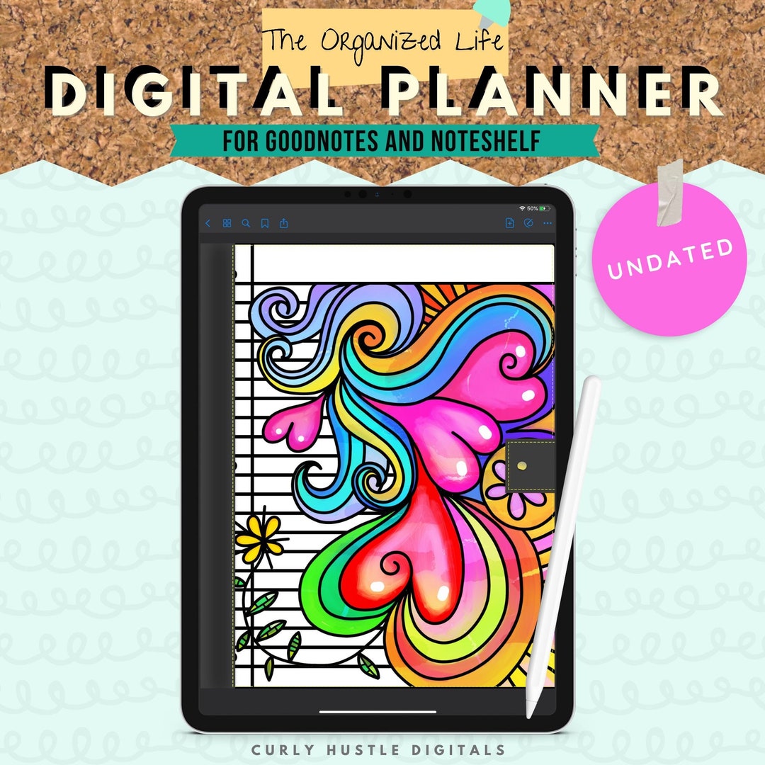 Undated Digital Planner for Goodnotes | Productivity Planner 2025 - Etsy