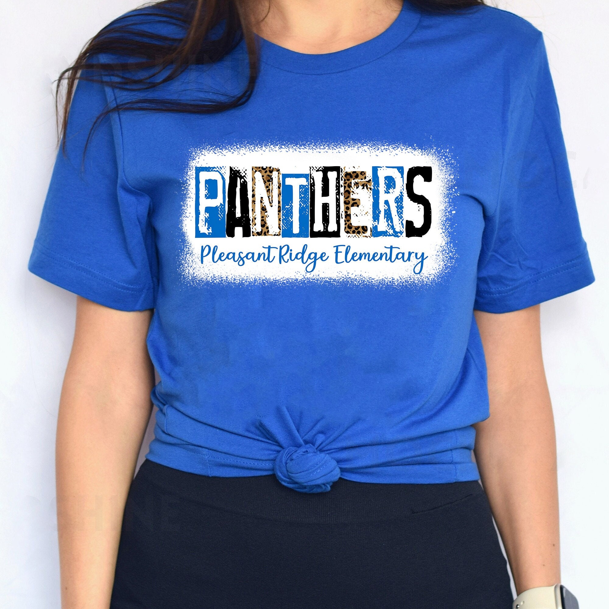 Carolina Panthers Custom Bleached Football T-Shirt - Inspire Uplift