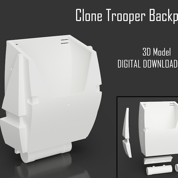 Clone Trooper Armor Pack Backpack Prop Cosplay Accessories 3D Printable Star Wars