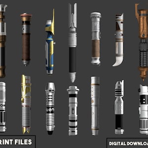 Jedi Fallen Order Lightsabers 3D Printable Model Download Star Wars Customizable