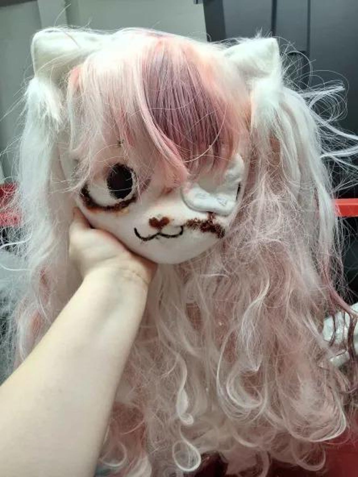 Masque Animé Kigurumi Résine - Cosplay Femme Transgenre - Coquille Travessier Beige