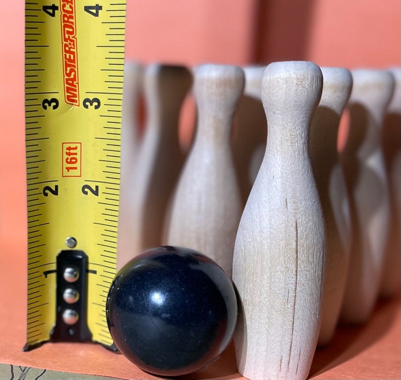 3.5 Mini Bowling Pins and Ball Set Etsy
