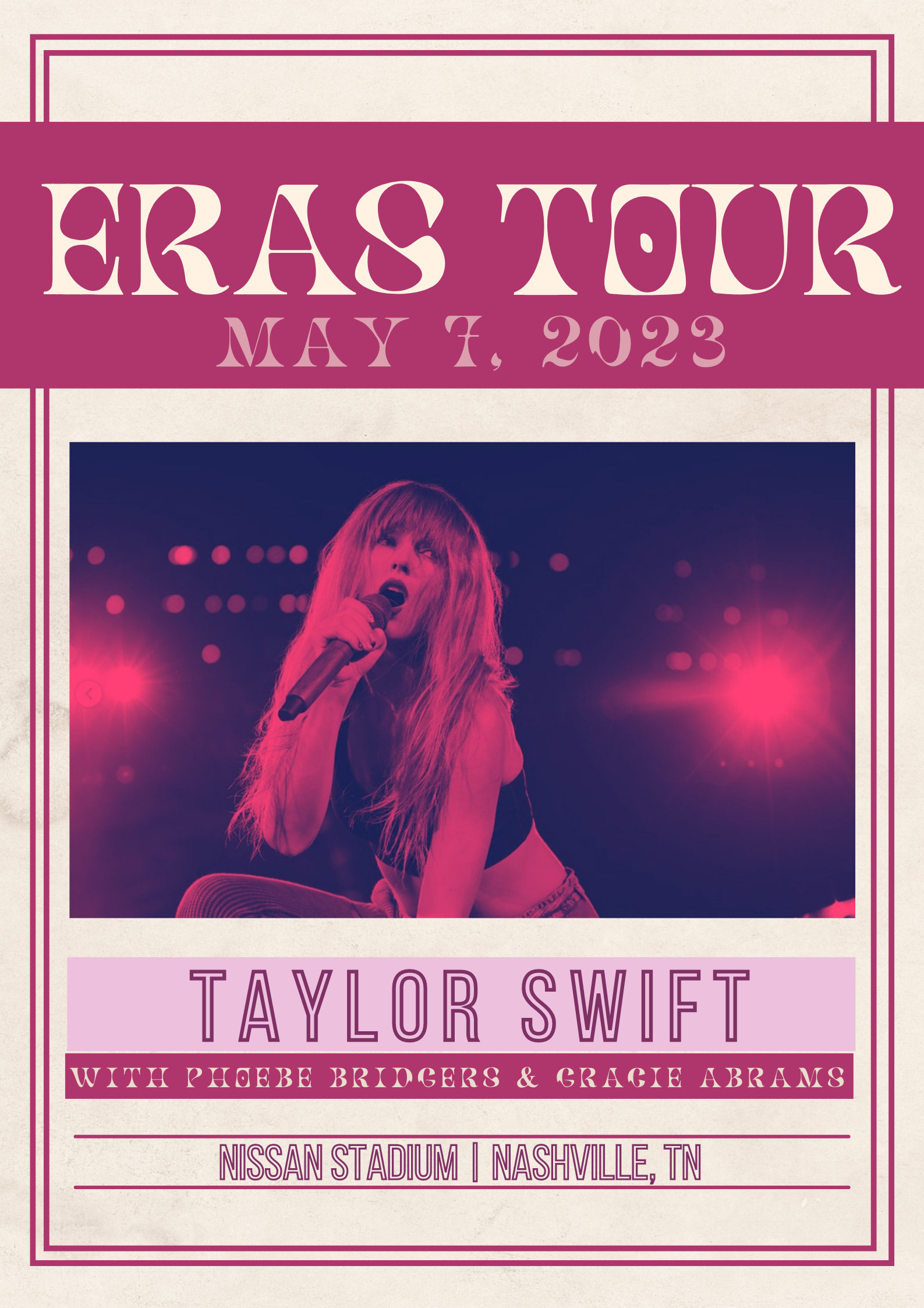 Taylor Swift Posters  The Eras 2023/2024 World Tour Posters Print