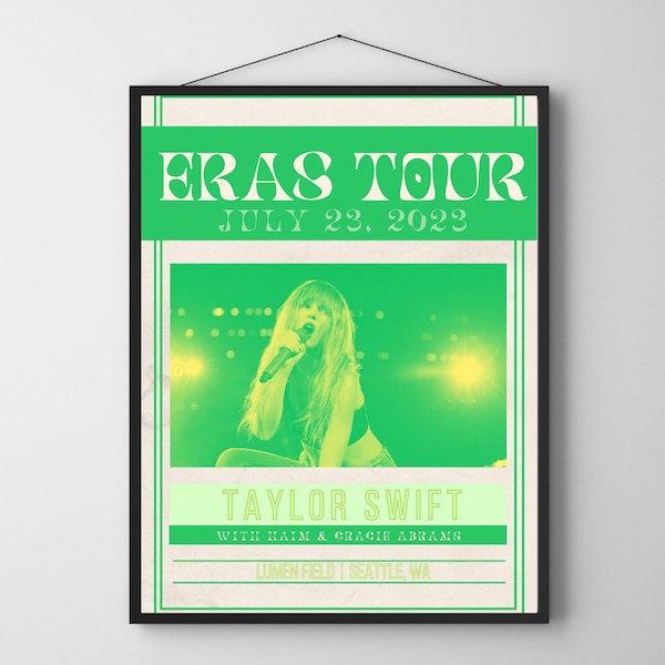 Seattle Eras Tour Poster Etsy Australia