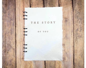 Soft Cream Pages, Handmade Baby Memory Book, Deckle Edge Paper