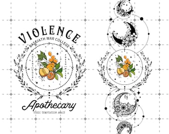 Violence Apothecary PNG、Dragon Rider、Fantasy Bookish PNG、Violet Sorrengail、Fourth Wing、Bookish War Design、Rebecca Yarros Merch