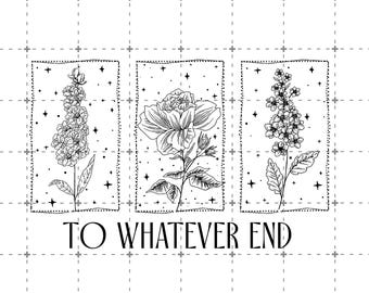 To Whatever End PNG、Fireheart Aelin Galathynius 昇華デザイン、Throne of Glass PNG、Terrasen Fantasy Quote PNG、Crochan Queen PNG