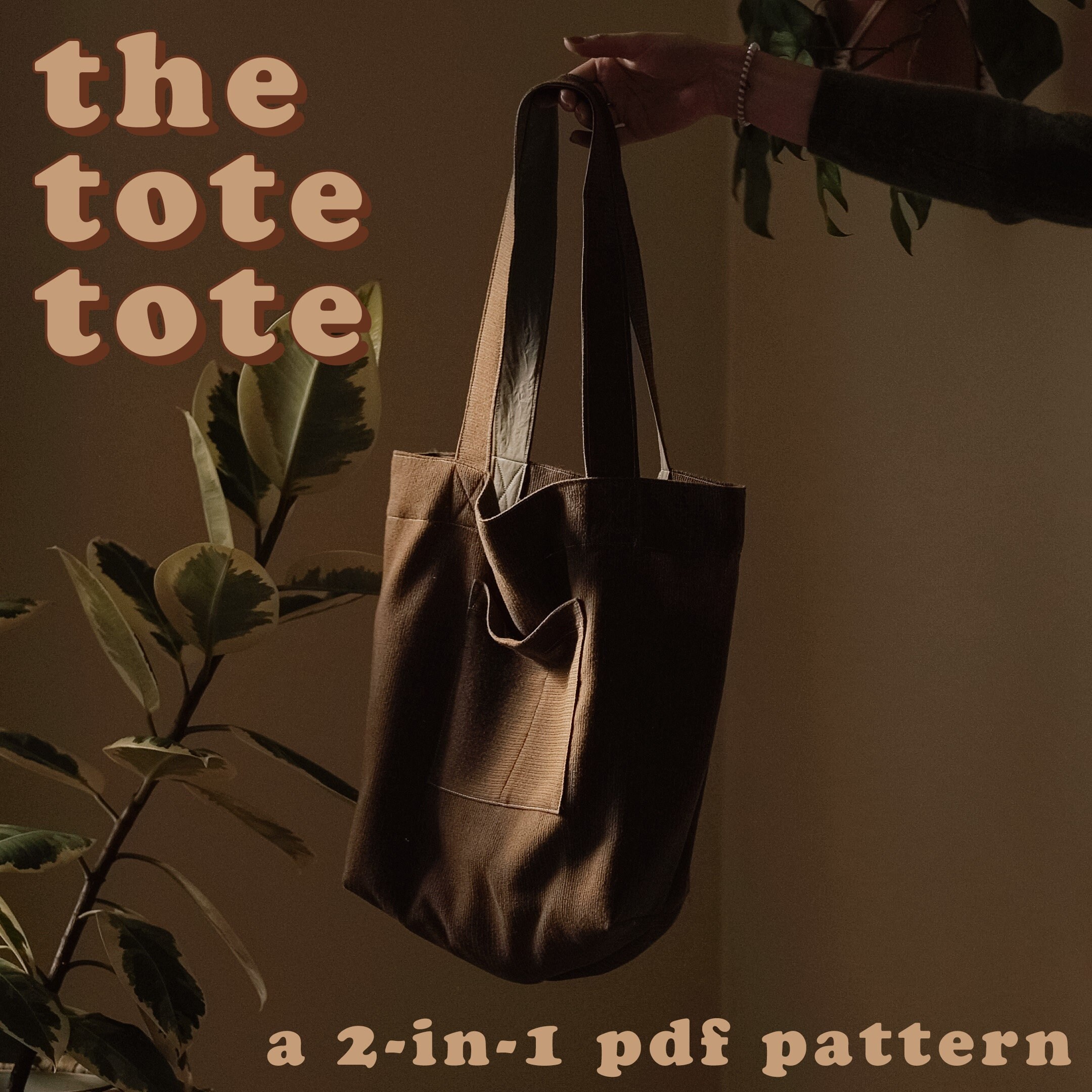 The Tote Tote - a 2-in-1 PDF Sewing Pattern - Etsy