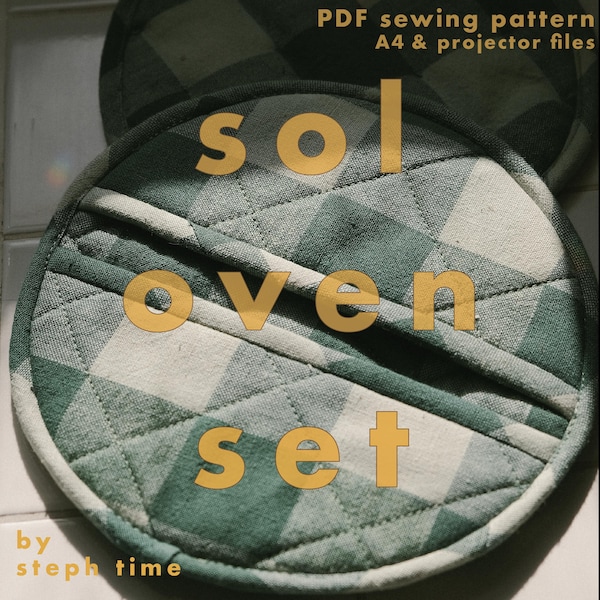 Oven Mitt & Hot Pad Sewing Pattern – Beginner-Friendly (PDF download)