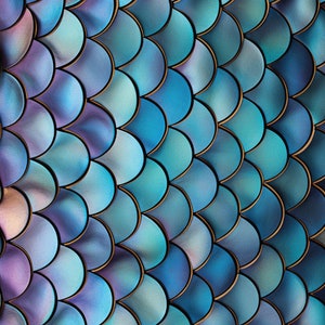 Blue Symmetrical Fish Scales Smartphone Wallpaper IOS/Android