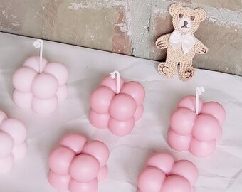Mini Bubble Cubes Set / Cute Decor Candles / Gift Candles / Choose your Colors & Scents