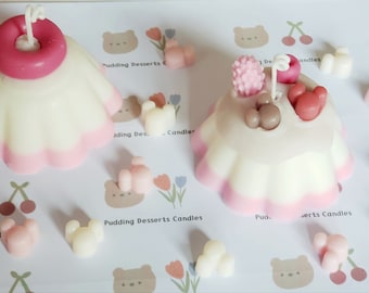 Pudding Cupcake Candle / Dessert Candle / Decor & Gift / Custom Scent / Home Decor