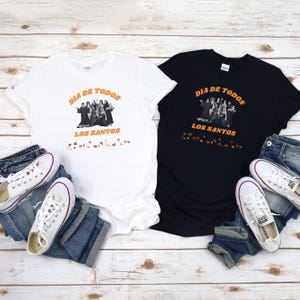 Dia de Todos Los Santos, Catholic Unisex Softstyle T-Shirt, Saints of God Tee, Saints Shirt, Religious Saints Apparel, Christian Saints Top