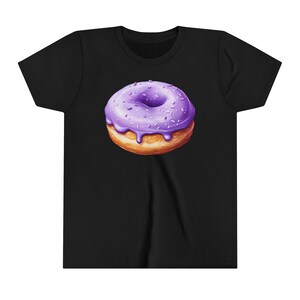 UBE DONUT Youth Short Sleeve T-Shirt | Filipino | Dessert | Purple Yam | Philippines
