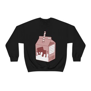 KARTON CZEKOLADOWY MLEKA Bluza z okrągłym dekoltem Heavy Blend™ Unisex | Czekolada | Mleko | Lunch box