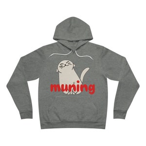 MUNING -- Sudadera con capucha unisex de vellón de esponja / Gato / Filipino / Tagalo / Amante de los gatos / Sudadera con capucha para gatos