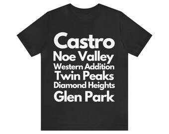 SAN FRANCISCO CASTRO Unisex Jersey Short Sleeve Tee San Francisco Bay Area West Bay California