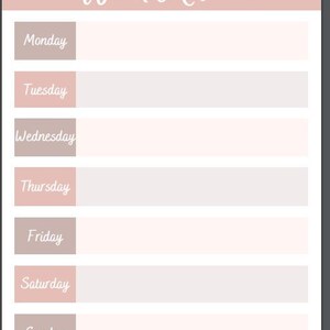Weekly Planning Page