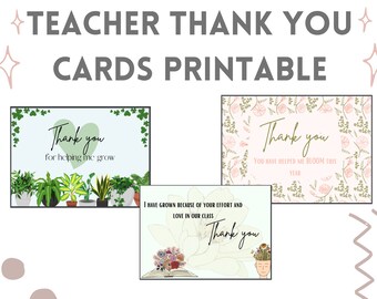 Teacher Thank You Cards