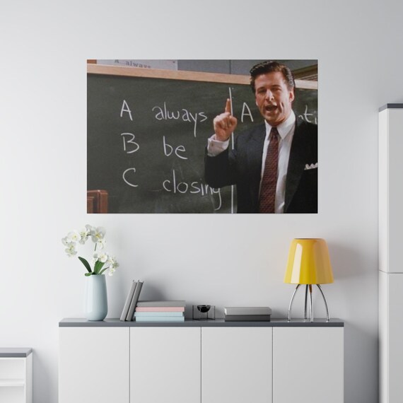 Glengarry Glen Ross Quotes / ABC Always Be Closing Etsy