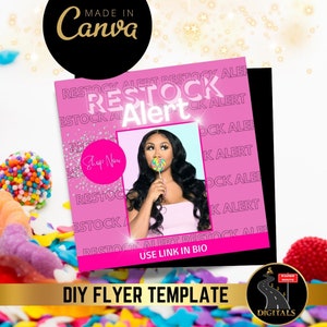 Restock Alert Template, Restock Flyer, Stock Flyer, Social Media Flyer, DIY Flyer, Sale Flyer, Book Now Flyer, Stocks Flyer, Stock Alert