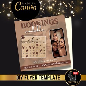 Booking Flyer, Editable Book Now Flyer, Appointments Available Template, DIY Bookings Template