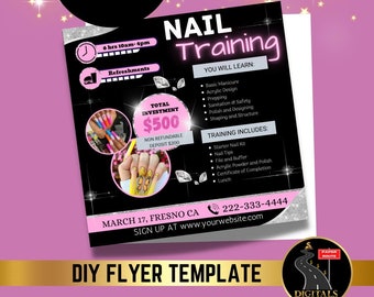 DIY Nail Training Flyer, Nail Training Template, Nail Training Social Media Flyer, Wimpernkurs Flyer, LashTraining Flyer, Lash Class Flyer