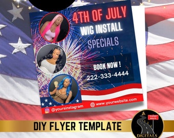 4. Juli Flyer, Memorial Day Lash Flyer, Lash Tech Memorial Day, Lash Artist Holiday Flyer, Memorial Day Sale Flyer, Unabhängigkeitstag