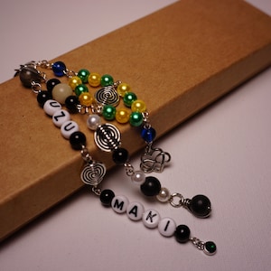Anime Geto Inspired Keychain | Jujutsu Sorcerer Anime Metal & Bead Handmade Keychain
