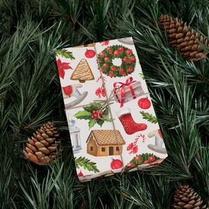 Papel de regalo de Papá Noel para Navidad: papel de regalo navideño ecológico para regalos perfectos imagen 4