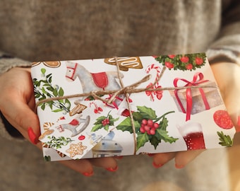 Santa Wrapping Paper for Christmas - Eco-Friendly Christmas Wrapping Paper for Perfect Gifts
