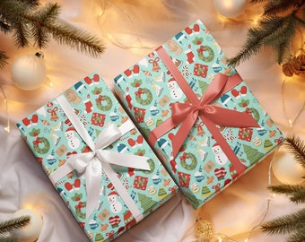 Papel de regalo navideño ecológico para regalos perfectos: papel de regalo sencillo para Navidad