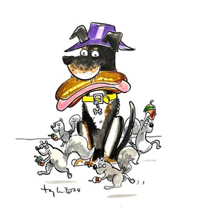 Unique cartoon pet portraits: Bespoke Cartoons from Your Photos, Celebrating Personalities with every Brushstroke!