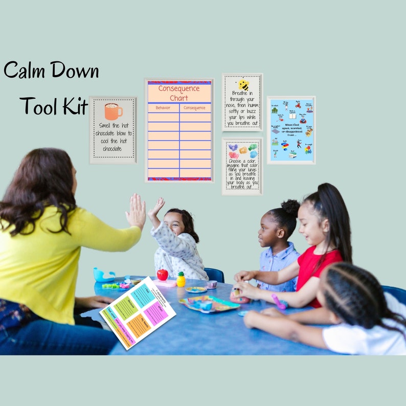 Calm Down Hand, ADHD Kids, Printable Tool for Students and Classrooms