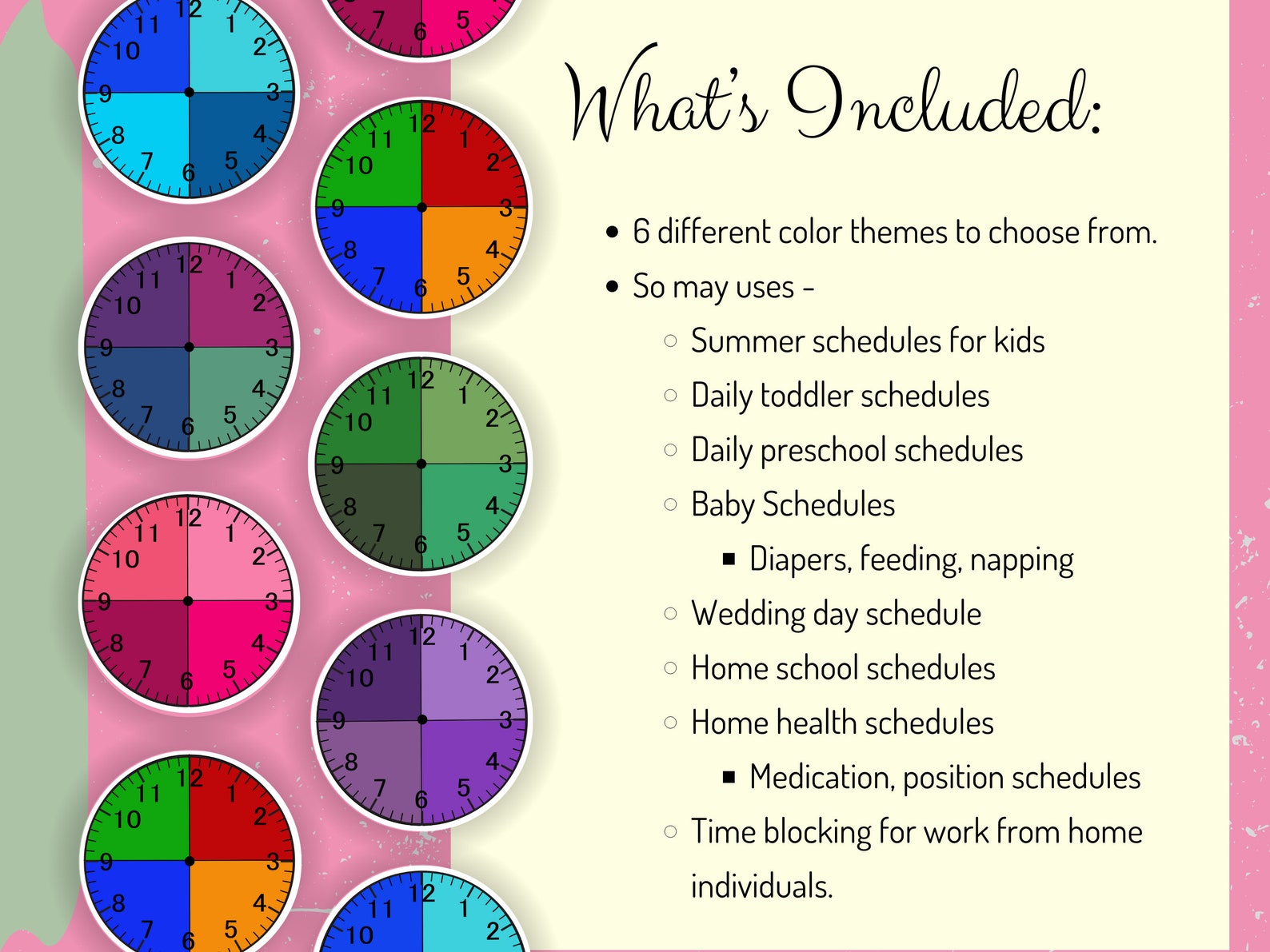 Custom Clock Face: 3-hour Visual Schedule (digital Download) - Etsy