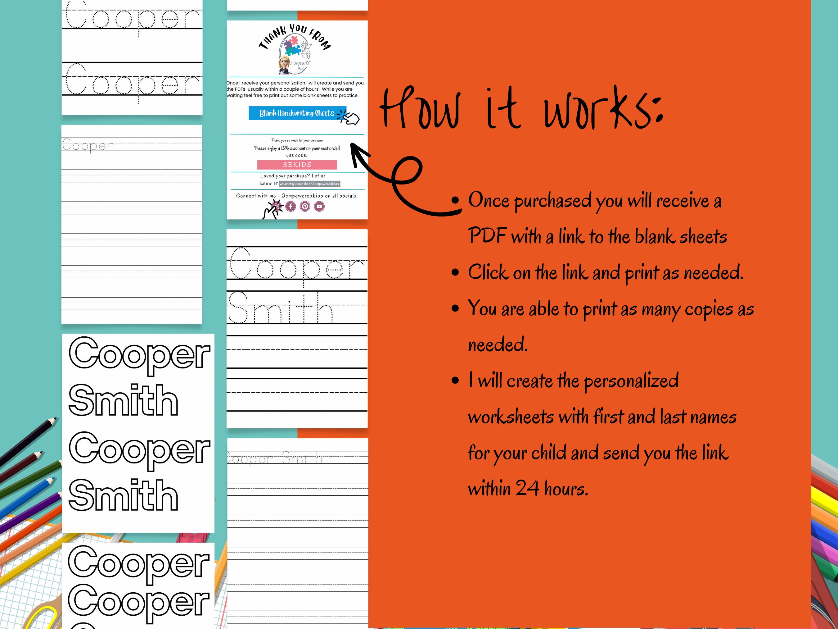 Customizable Name Handwriting Worksheets, Preschool Worksheets