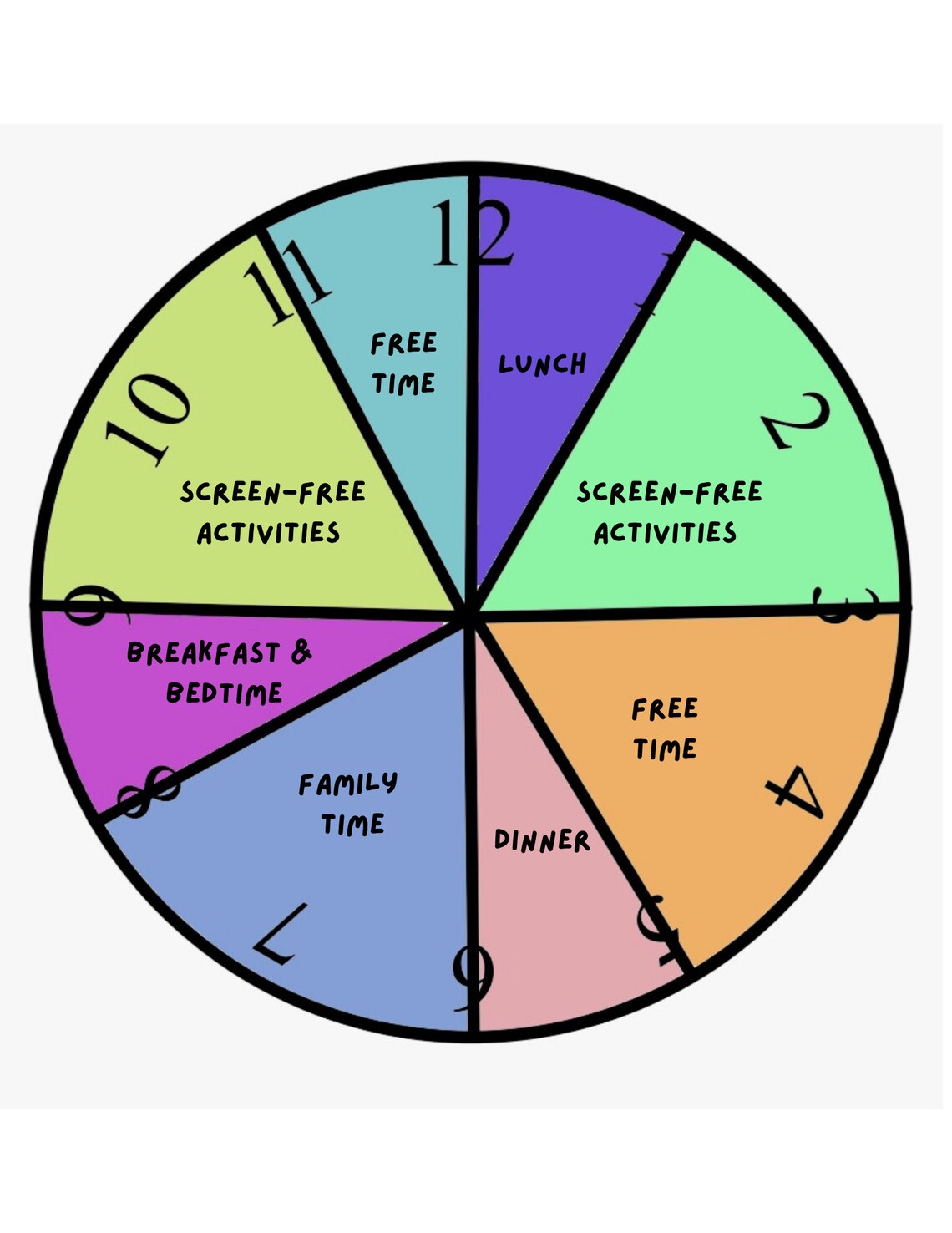 Home School Clock Schedule, Daily Schedule, Editable Download, Home
