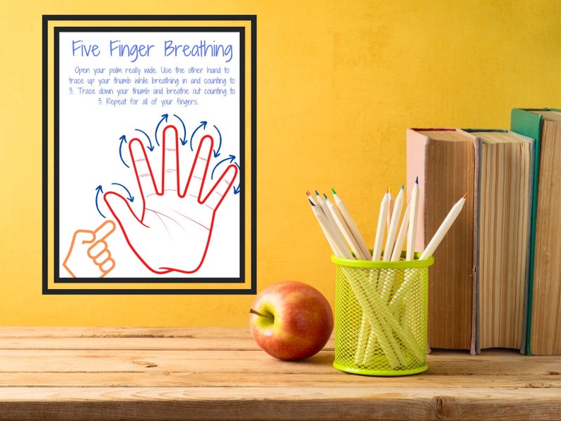 Calm Down Hand, ADHD Kids, Printable Tool for Students and Classrooms