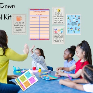 Calm Down Tool Kit: Breathing Techniques & Anchor Charts (Digital Download)