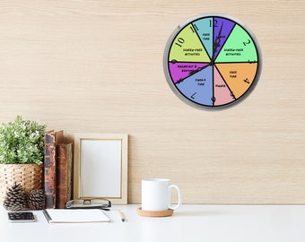 Homeschool Uhrzeitplan,täglicher Stundenplan, bearbeitbarer Download,Routine für zu Hause, außergewöhnliche Kinder, visueller Stundenplan, ADHS-Kinder, Elternschaft