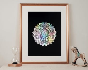 Henna Mandala Foil Print