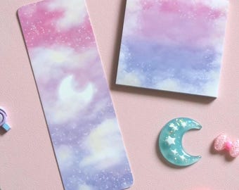 Dreamy Sunset Bookmark & Sticky Notes Bundle