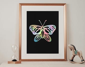 Butterfly Foil Print