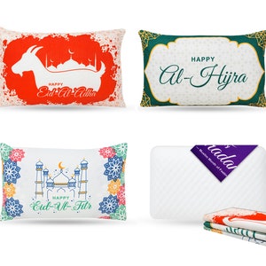 ProComf Travel and Camping Mate/Baby/Kid&#39;s/Teen&#39;s/Adult&#39;s Memory Foam Pillow - Islamic Holidays COVERS