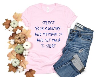 World Countries- Unisex Jersey T-Shirt- BELLA + CANVAS