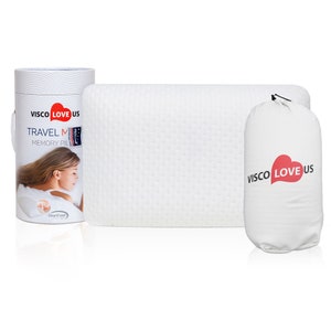 ProComf Travel and Camping Mate/Baby/Kid's/Teen's/Adult's Memory Foam Pillow (White)