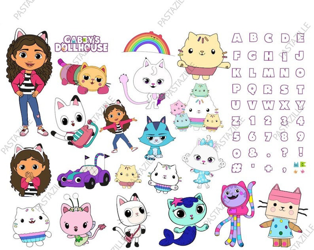Gabbys Dollhouse SVG Bundle Gabbys Dollhouse Font Svg Gabbys Etsy